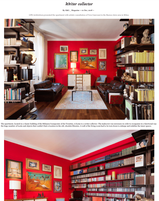 Appartamento Buenos Aires pubblicato su G&G Magazine. Progetto architettonico GFR Architettura, consulenza artistica Vera Canevazzi, foto Carola Merello.
