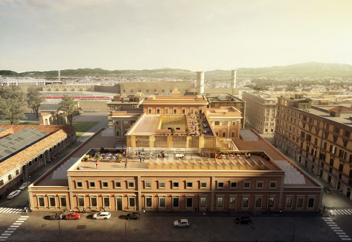 Render of the Requalification project of the first mint of Italy